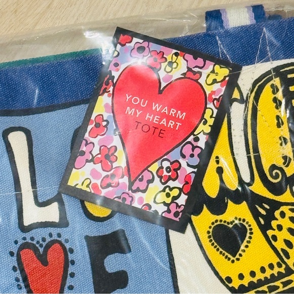 BRIGHTON You Warm My Heart Canvas Tote NWT - Picture 6 of 10